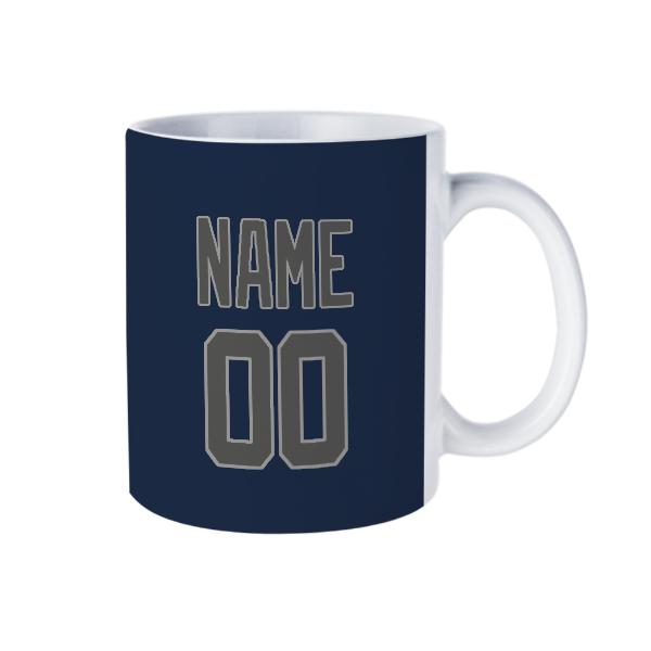 Tazza personalizzata blu navy grigio scuro
