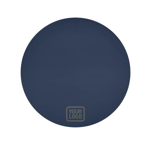 Maßgeschneidertes Marineblau Dunkelgrau Runde Tischdecke