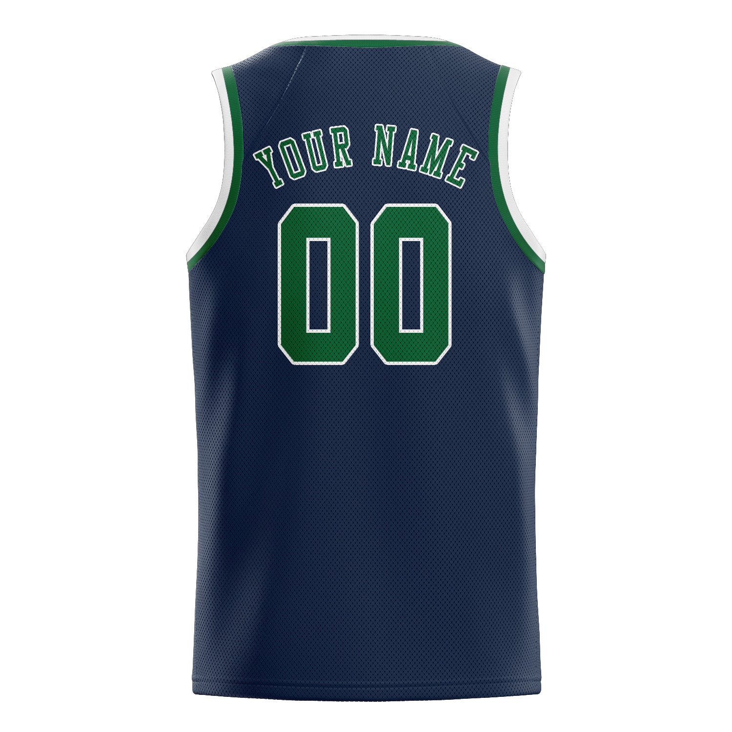 Benutzerdefiniertes Professionelles Marineblau Moosgrün Basketballtrikot