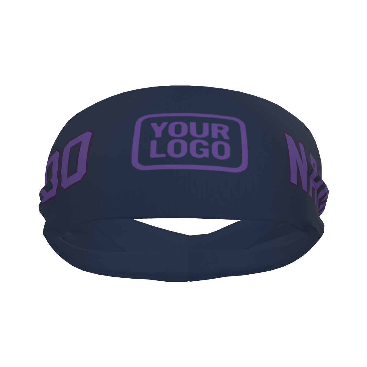 Maßgeschneidertes Marineblau Lavendel Sport Stirnband
