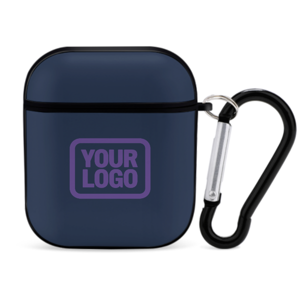 Maßgeschneidertes Marineblau Lavendel AirPods-Hülle