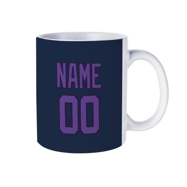 Tazza personalizzata blu navy con lavanda