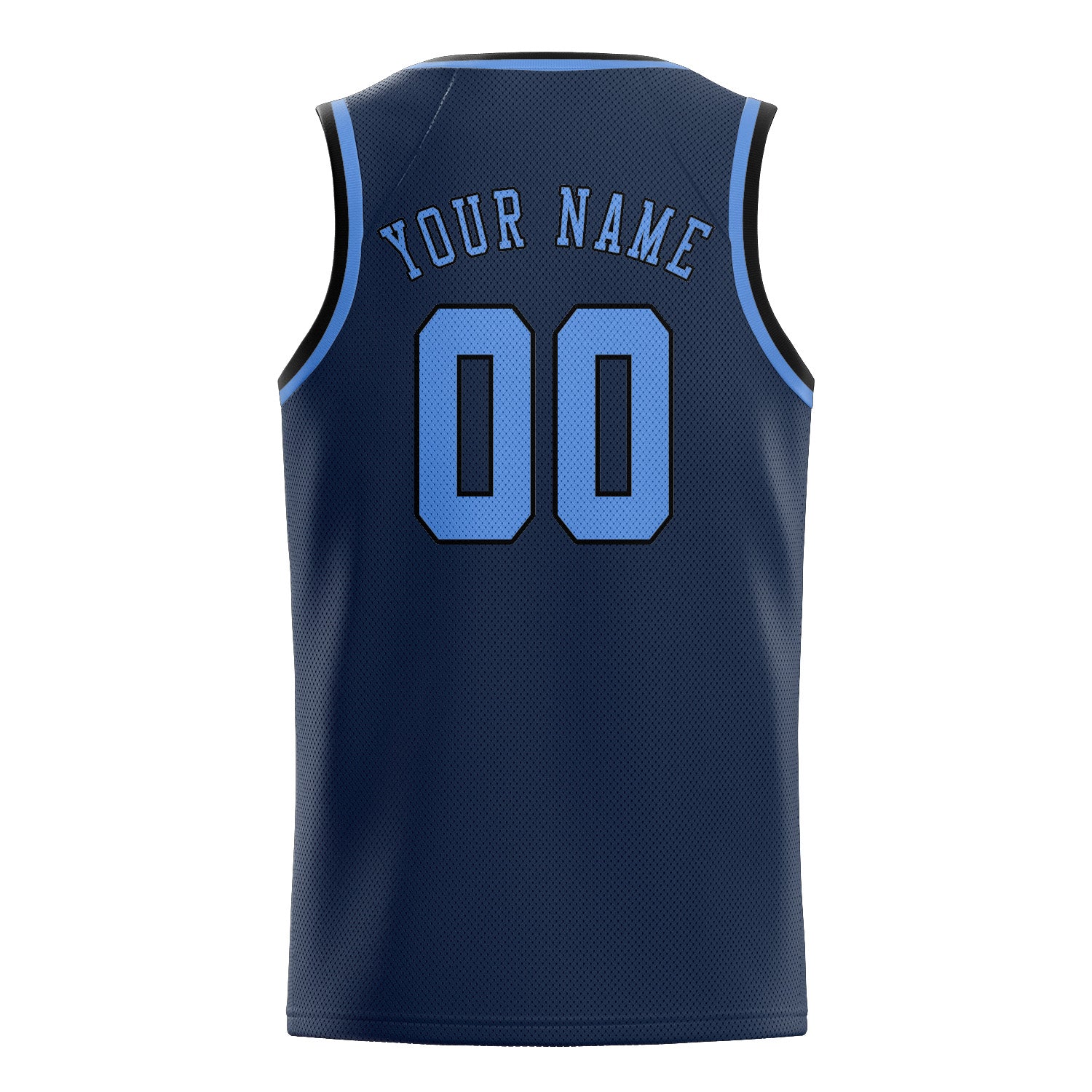 Benutzerdefiniertes Professionelles Marineblau Hellblau Basketballtrikot