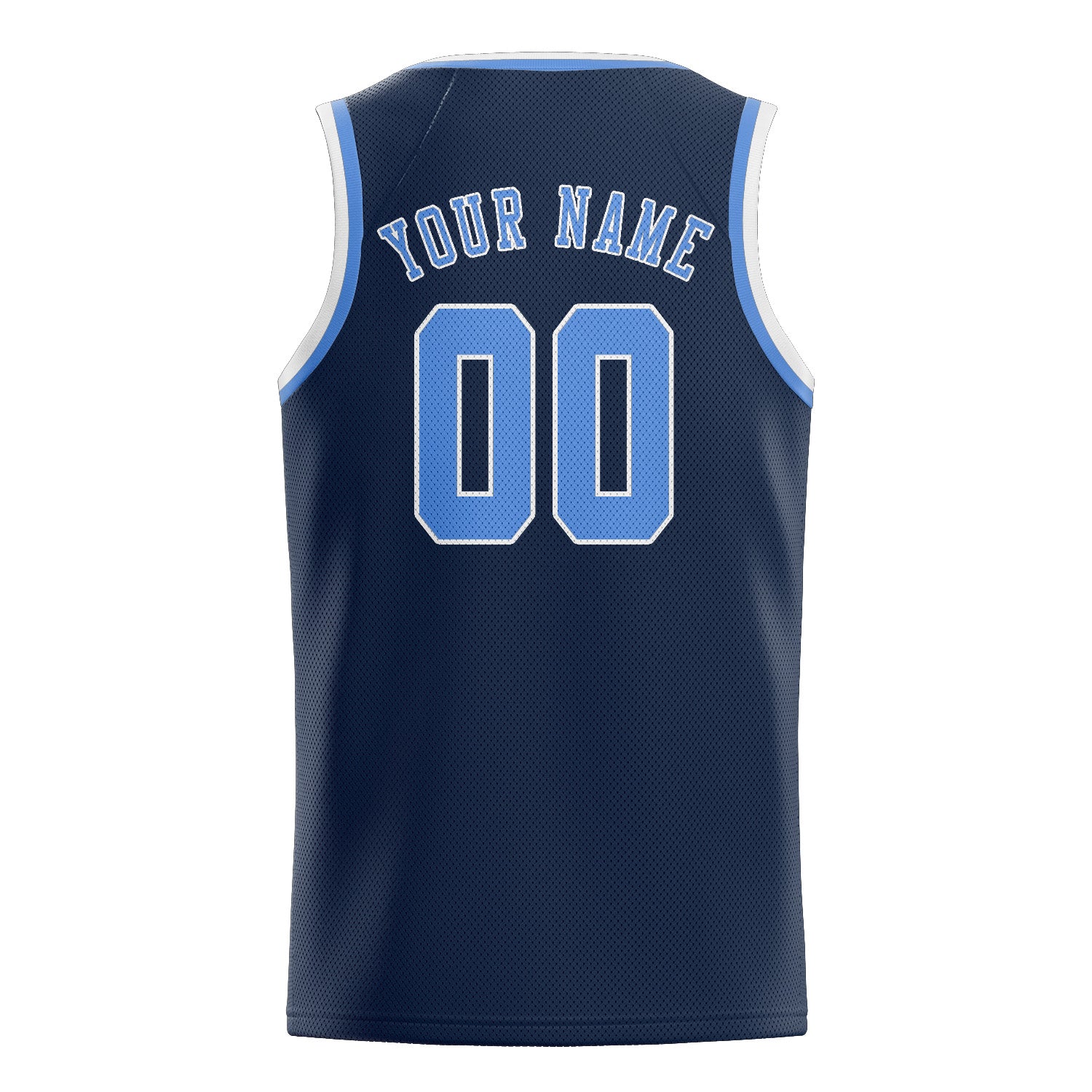 Benutzerdefiniertes Professionelles Marineblau Hellblau Basketballtrikot