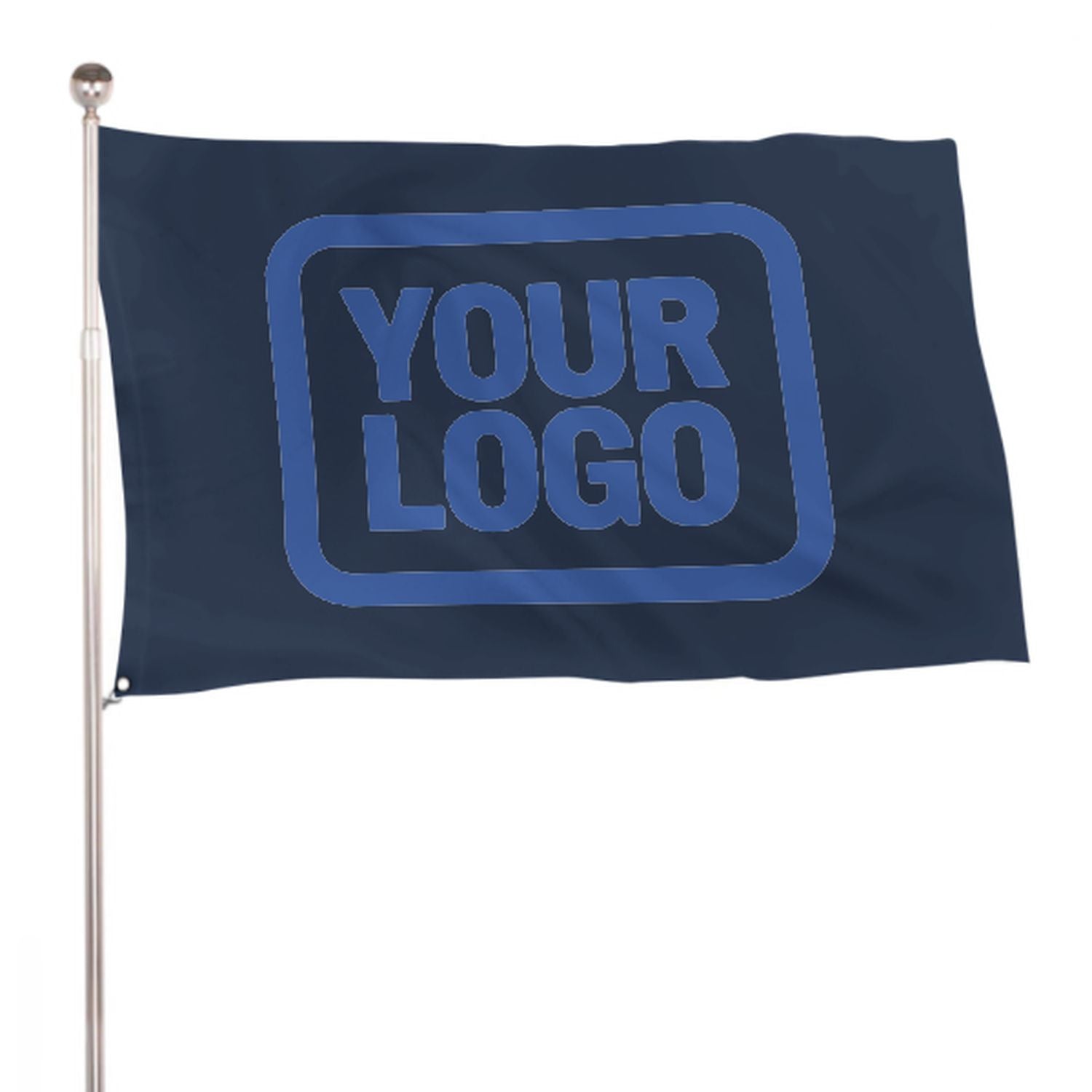 Maßgeschneidertes Marineblau Himmelblau Flagge