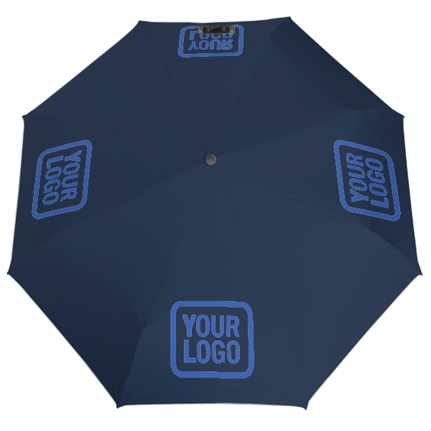 Maßgeschneidertes Marineblau Himmelblau Automatik-Regenschirm