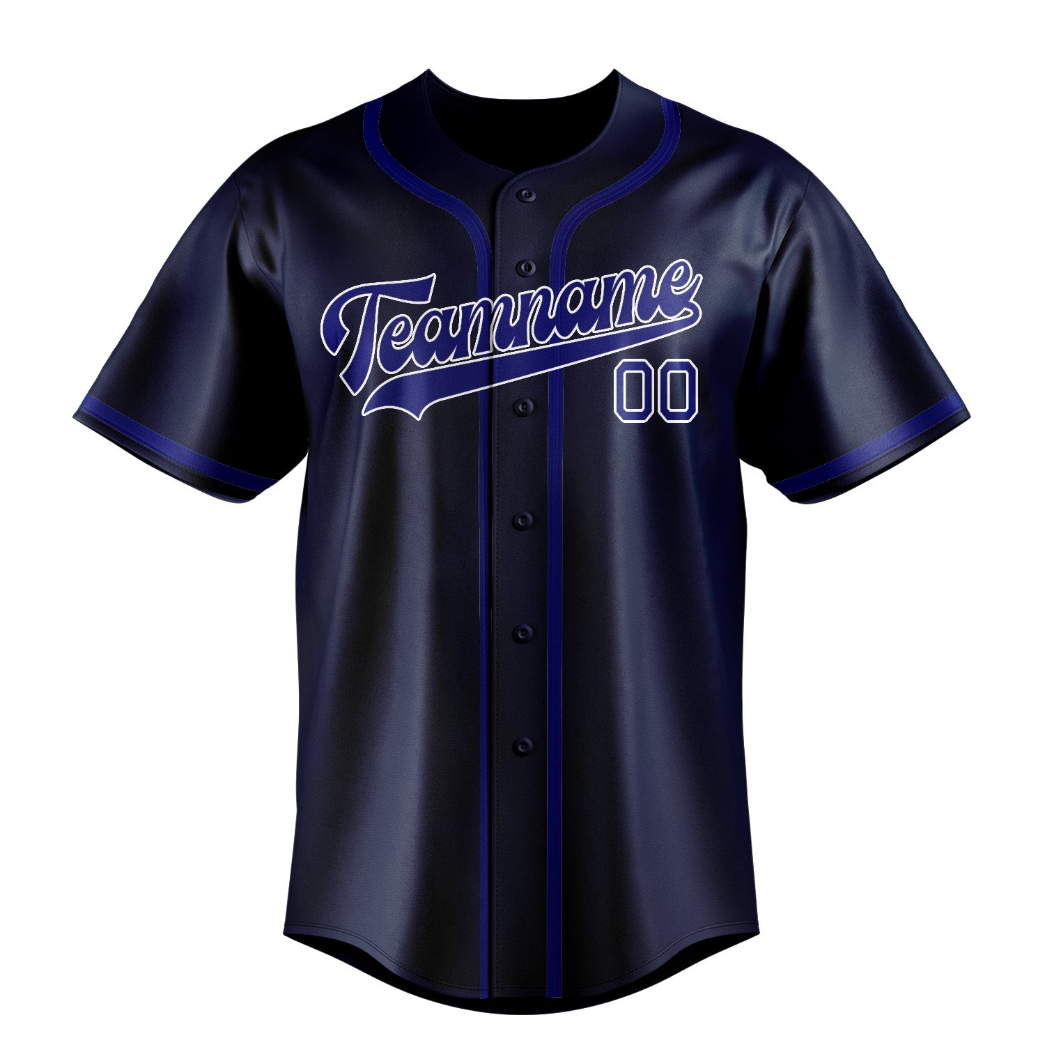 Benutzerdefiniertes Professionelles Marineblau Himmelblau Baseballtrikot