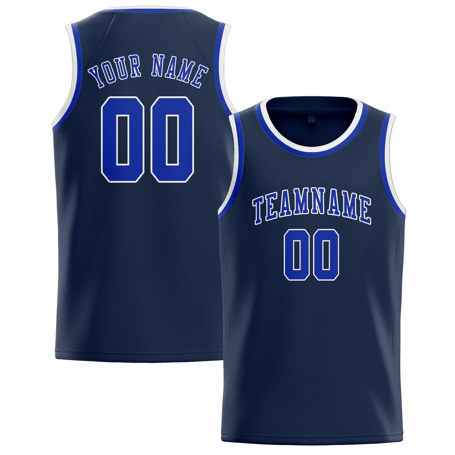 Benutzerdefiniertes Professionelles Marineblau Himmelblau Basketballtrikot
