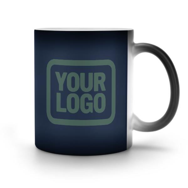 Tazza magica personalizzata blu navy e verde acqua