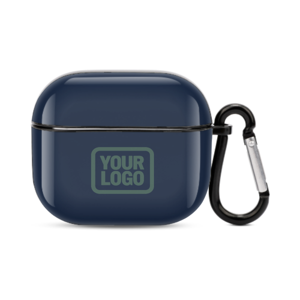 Maßgeschneidertes Marineblau Blaugrün AirPods-Hülle (3. Generation)