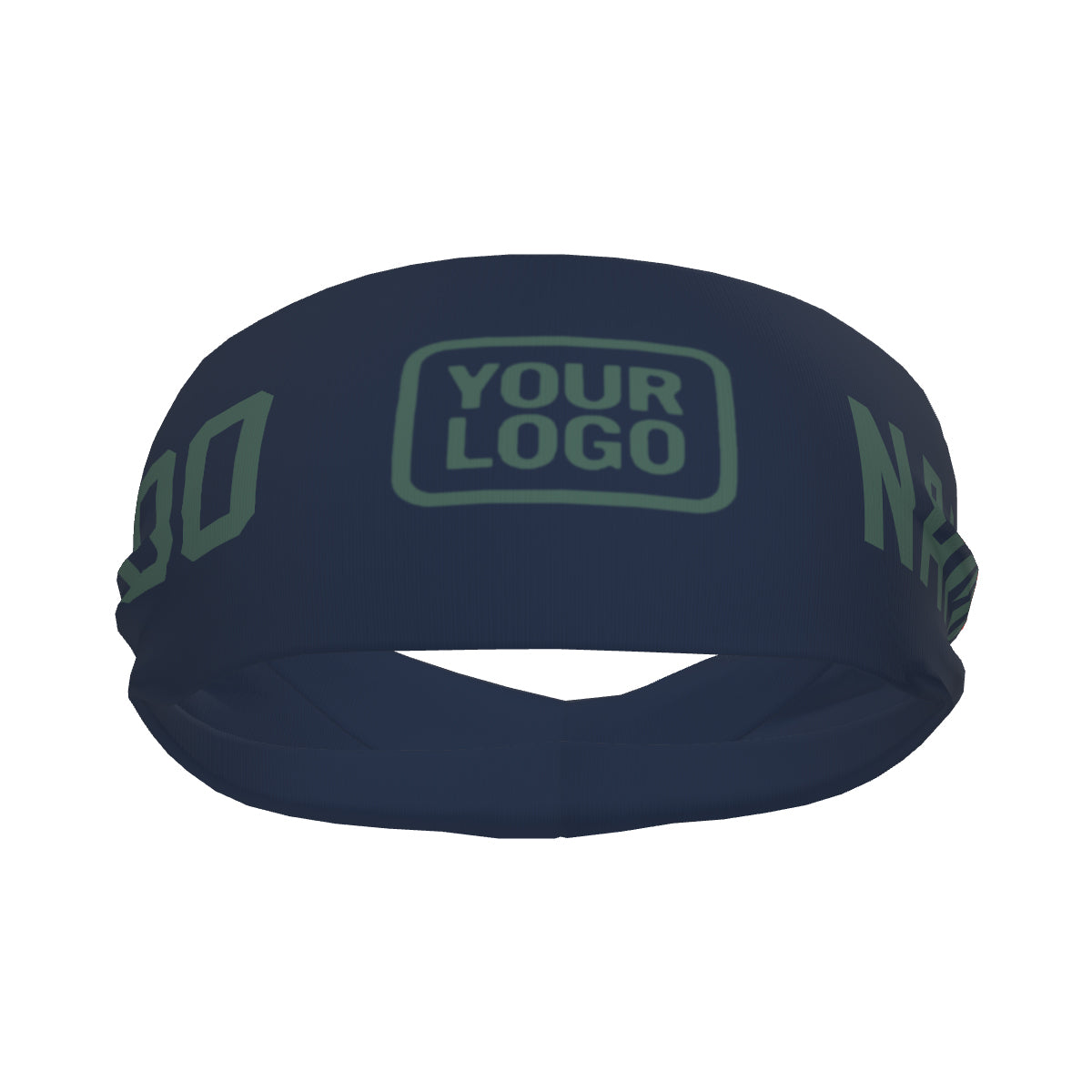 Maßgeschneidertes Marineblau Blaugrün Sport Stirnband