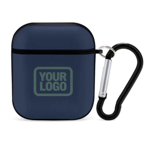Maßgeschneidertes Marineblau Blaugrün AirPods-Hülle