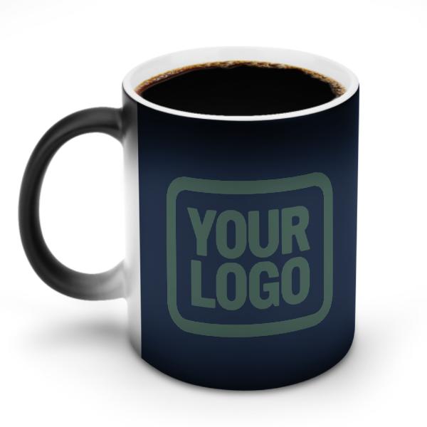 Tazza magica personalizzata blu navy e verde acqua