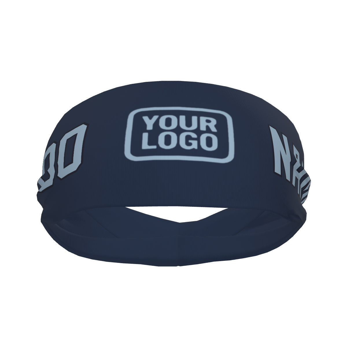 Maßgeschneidertes Marineblau Hellblau Sport Stirnband