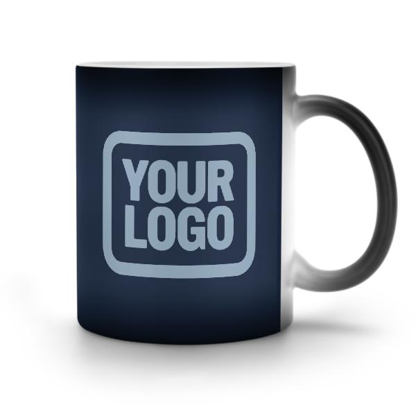 Tazza magica personalizzata blu navy e azzurra
