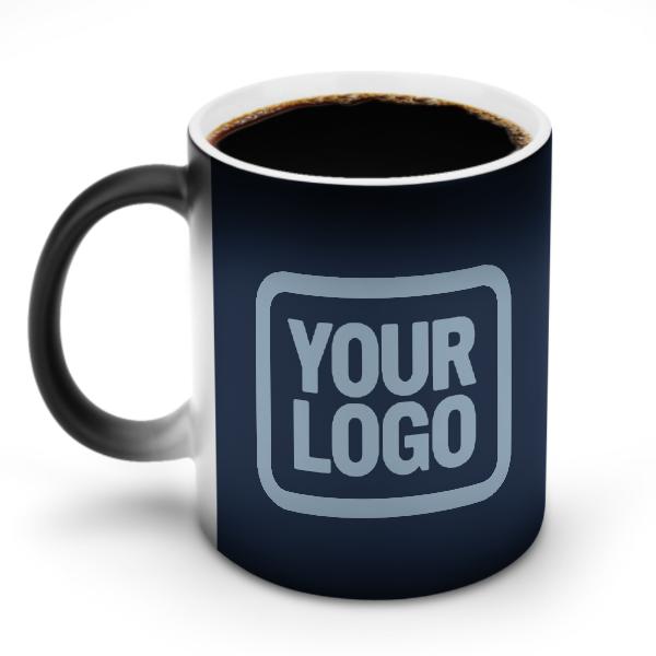 Tazza magica personalizzata blu navy e azzurra