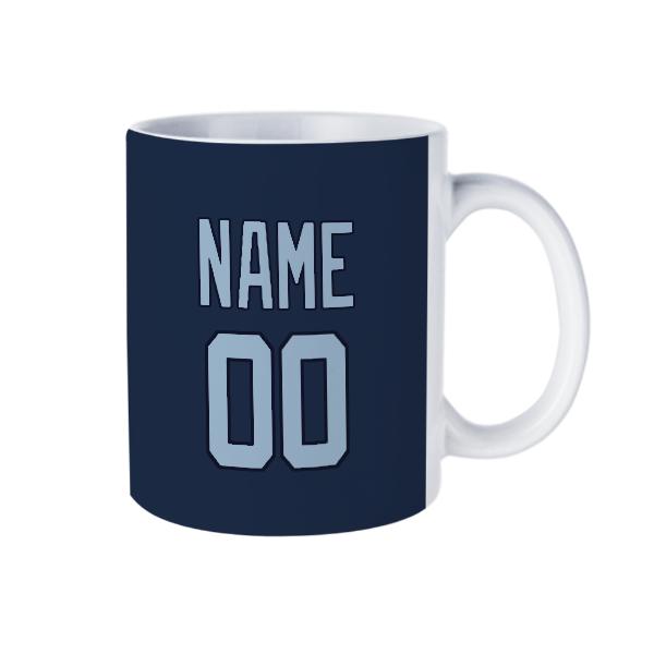Tazza personalizzata blu navy e azzurra