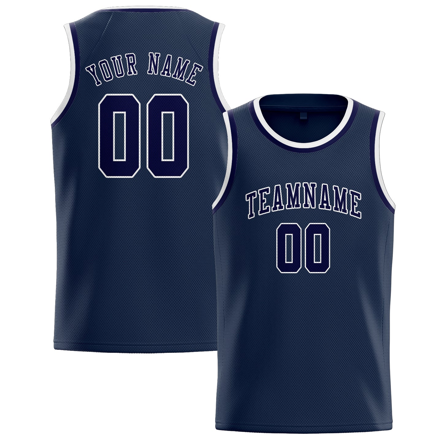 Benutzerdefiniertes Professionelles Marineblau Stahlblau Basketballtrikot