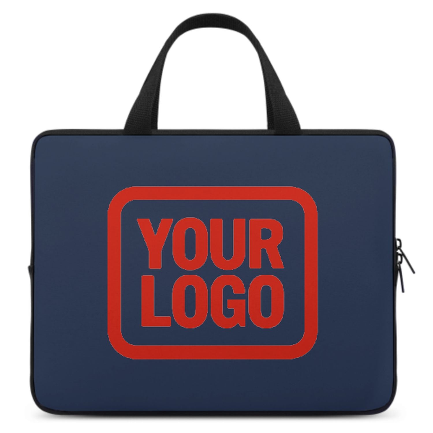 Maßgeschneidertes Marineblau Orange Red Laptop Tasche