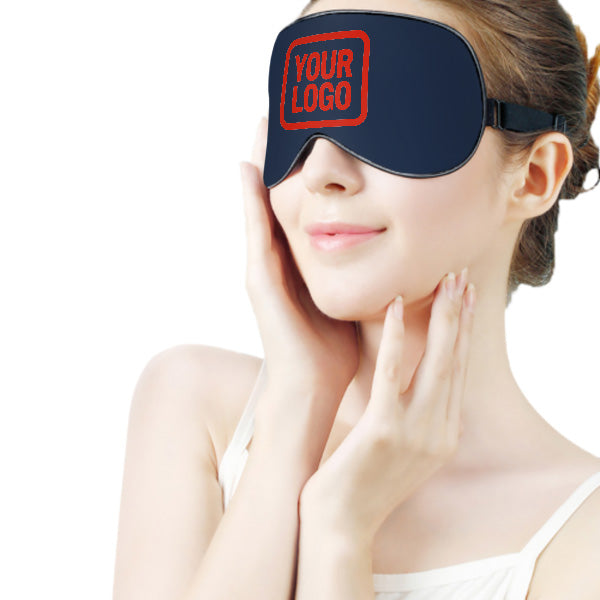 Maßgeschneidertes Marineblau Orangerot Schlafmaske