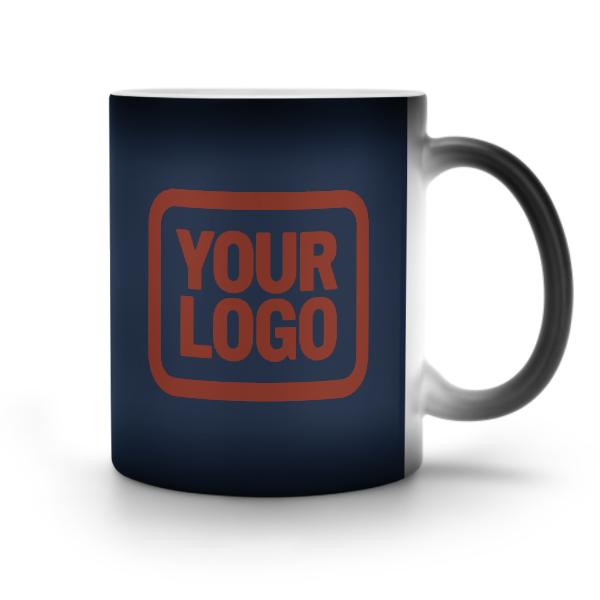 Tazza magica personalizzata blu navy corallo rosso