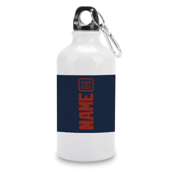 Maßgeschneidertes Marineblau Korallenrot Sportflasche