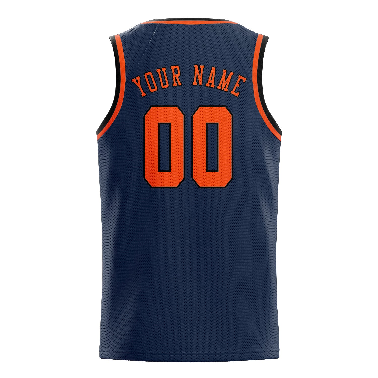 Benutzerdefiniertes Professionelles Marineblau Orangerot Basketballtrikot
