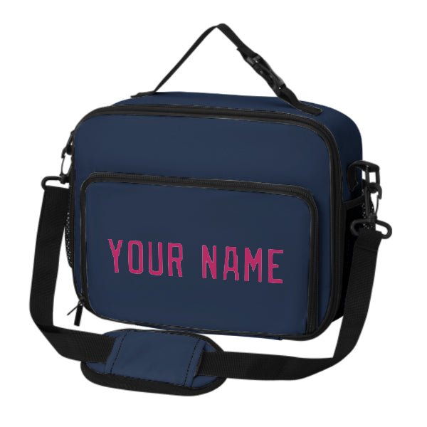 Maßgeschneidertes Marineblau Pink Lunch-Tasche