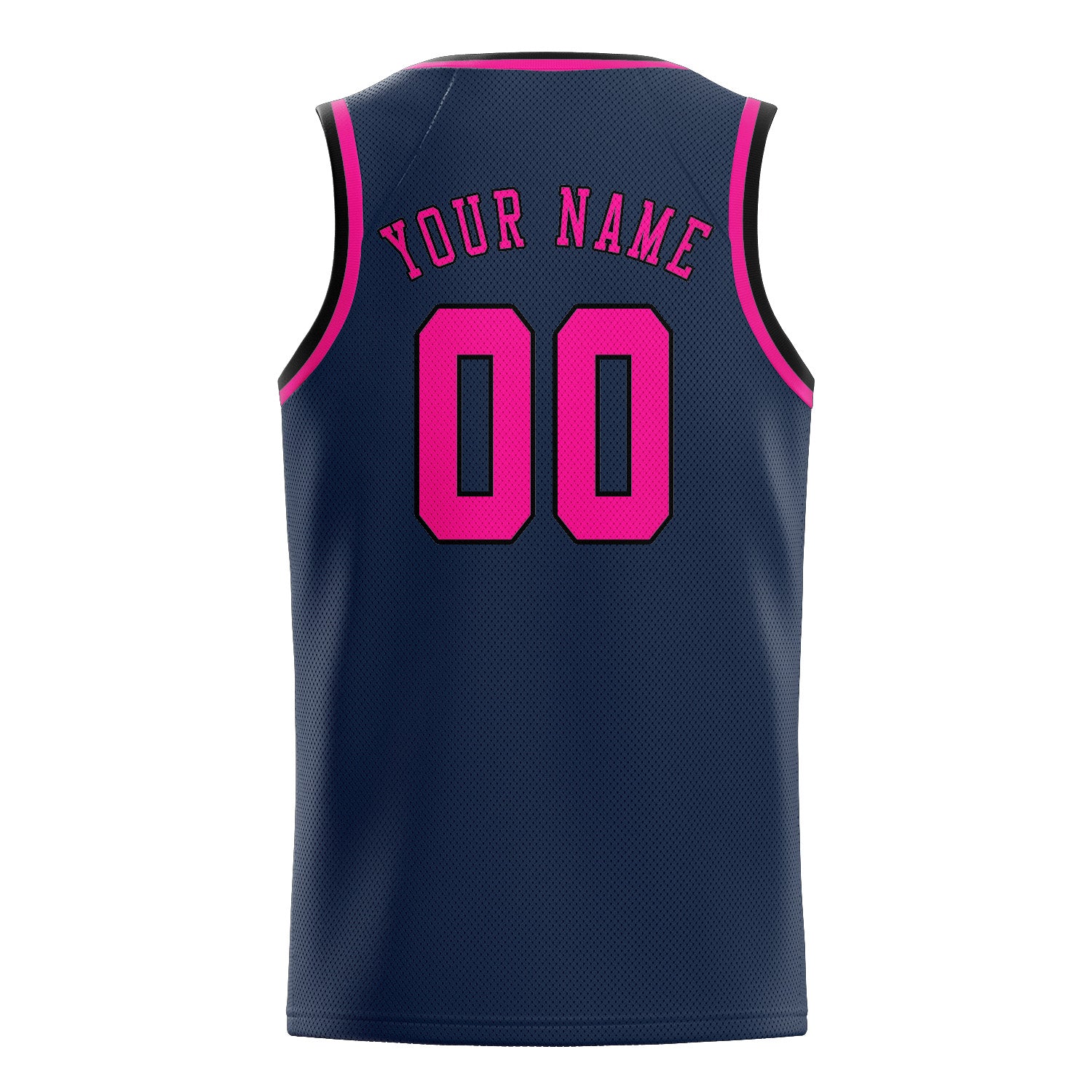 Benutzerdefiniertes Professionelles Marineblau Rosarot Basketballtrikot