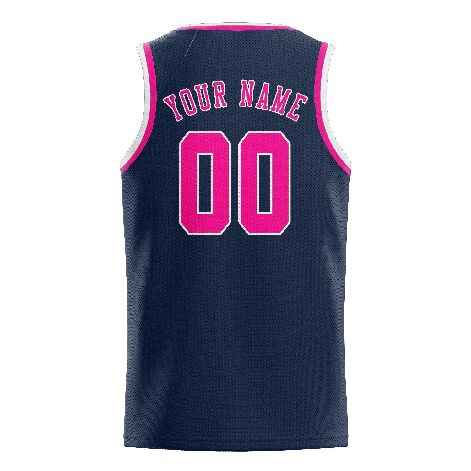 Benutzerdefiniertes Professionelles Marineblau Rosarot Basketballtrikot