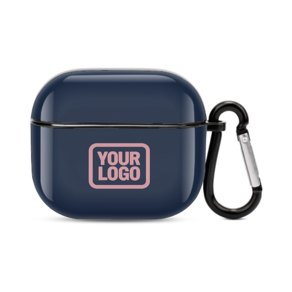 Maßgeschneidertes Marineblau Rosa AirPods-Hülle (3. Generation)