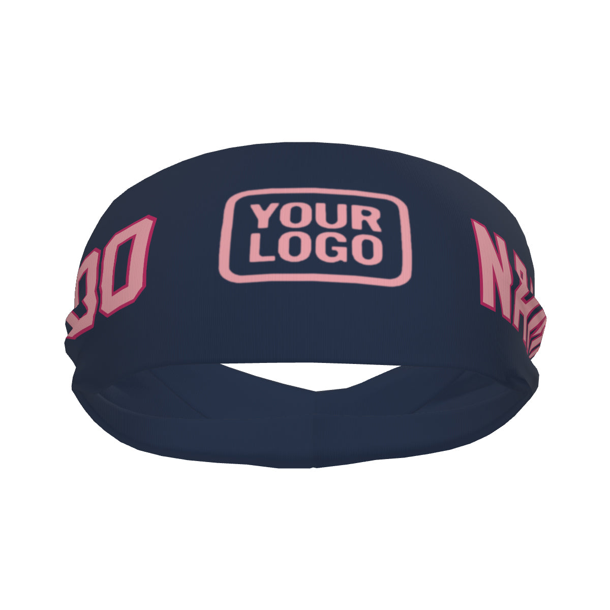 Maßgeschneidertes Marineblau Rosa Sport Stirnband