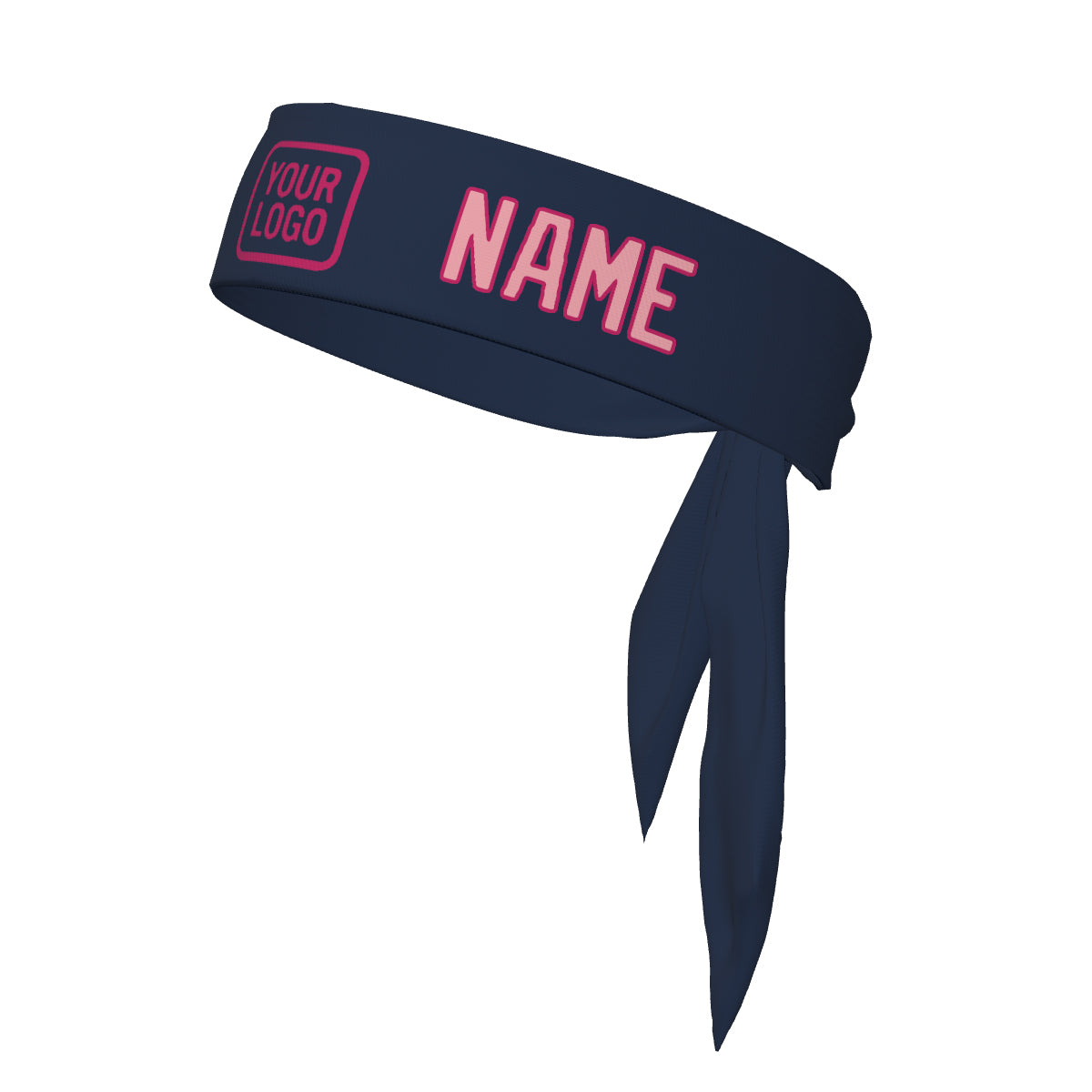 Maßgeschneidertes Marineblau Rosa Stirnband