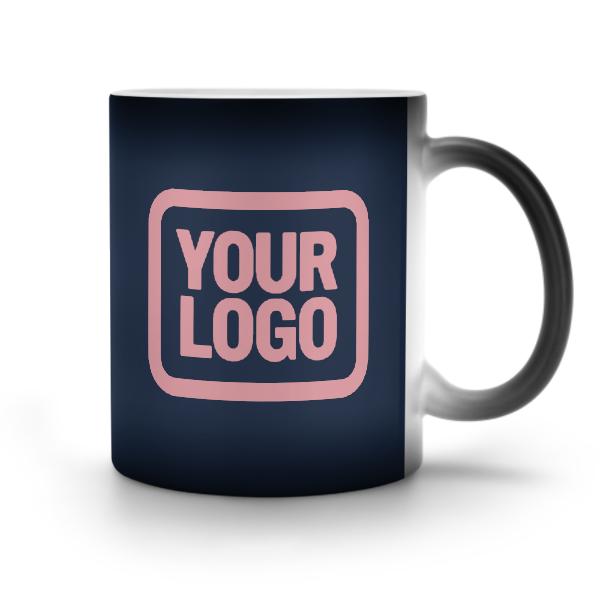 Tazza magica personalizzata blu navy e rosa