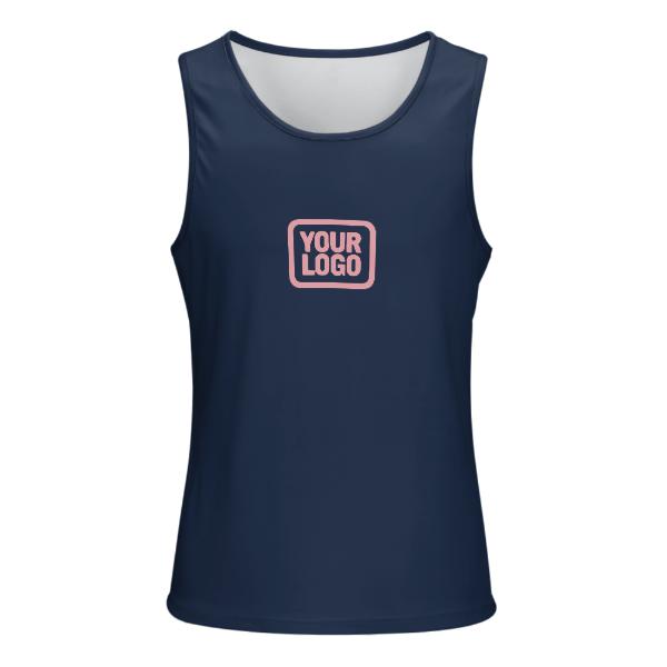 Maßgeschneidertes Marineblau Rosa Herren Tanktop