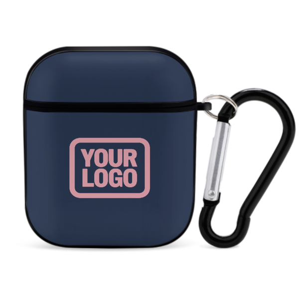 Maßgeschneidertes Marineblau Rosa AirPods-Hülle
