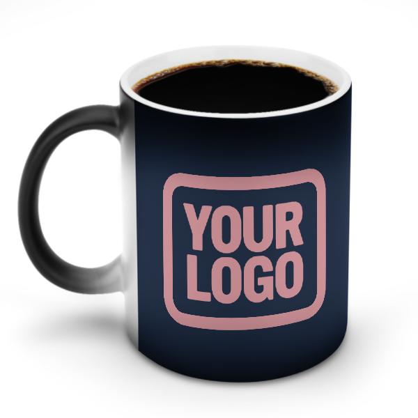 Tazza magica personalizzata blu navy e rosa
