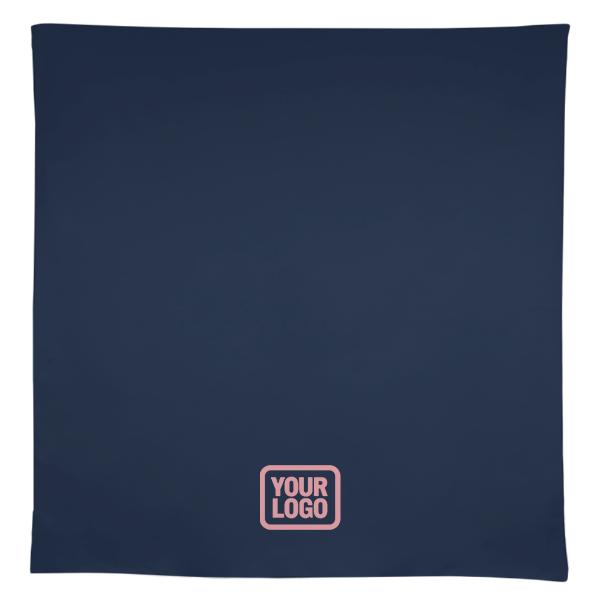 Tovaglia quadrata blu navy rosa personalizzata