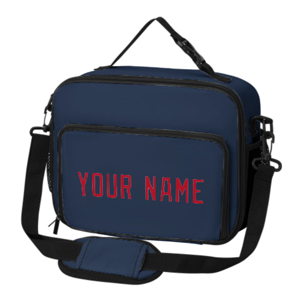 Maßgeschneidertes Marineblau Red Lunch-Tasche