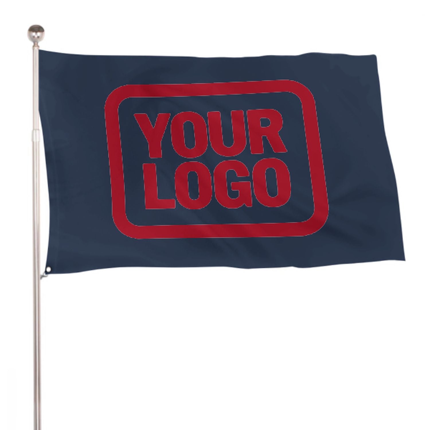 Maßgeschneidertes Marineblau Rot Flagge