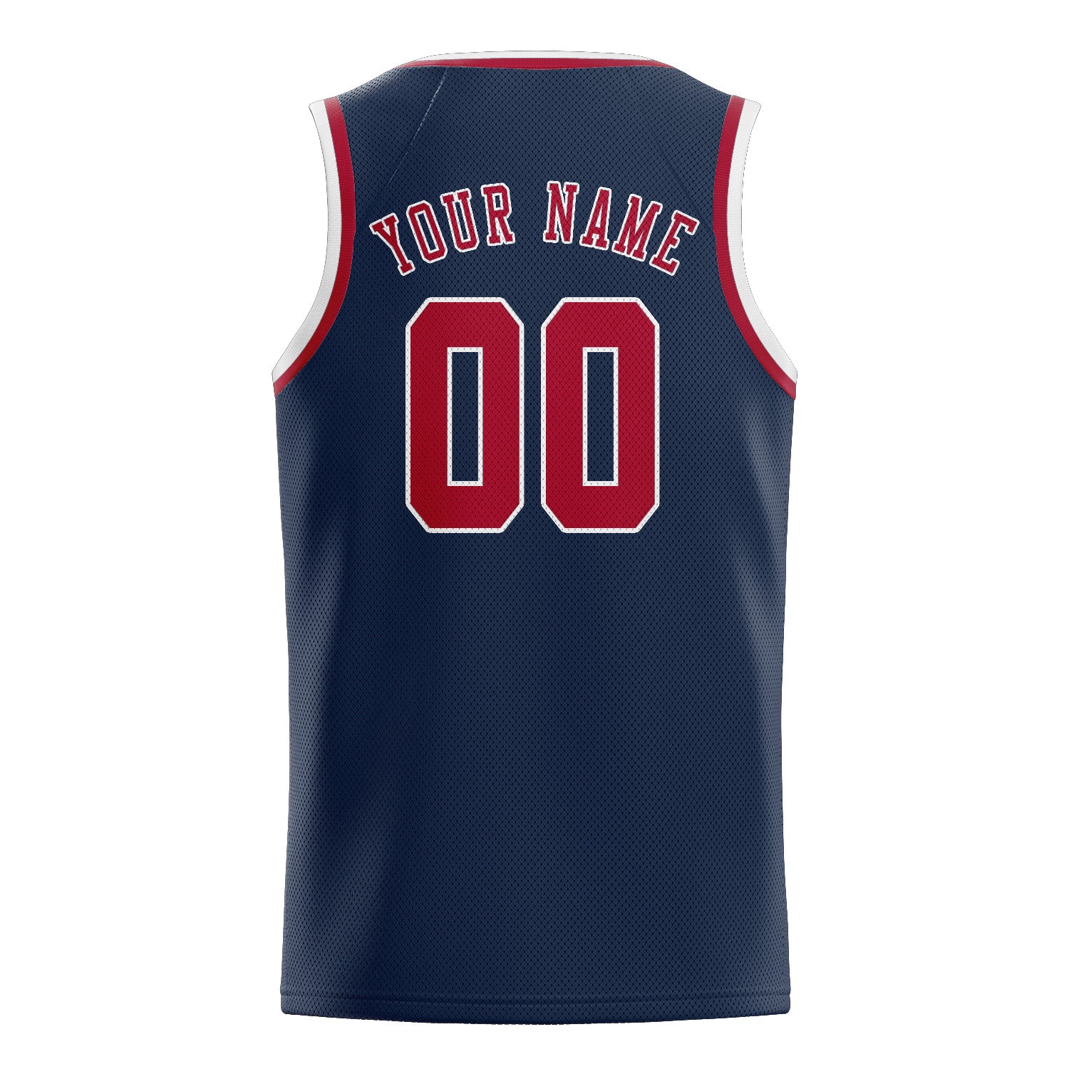 Benutzerdefiniertes Professionelles Marineblau Rot Basketballtrikot