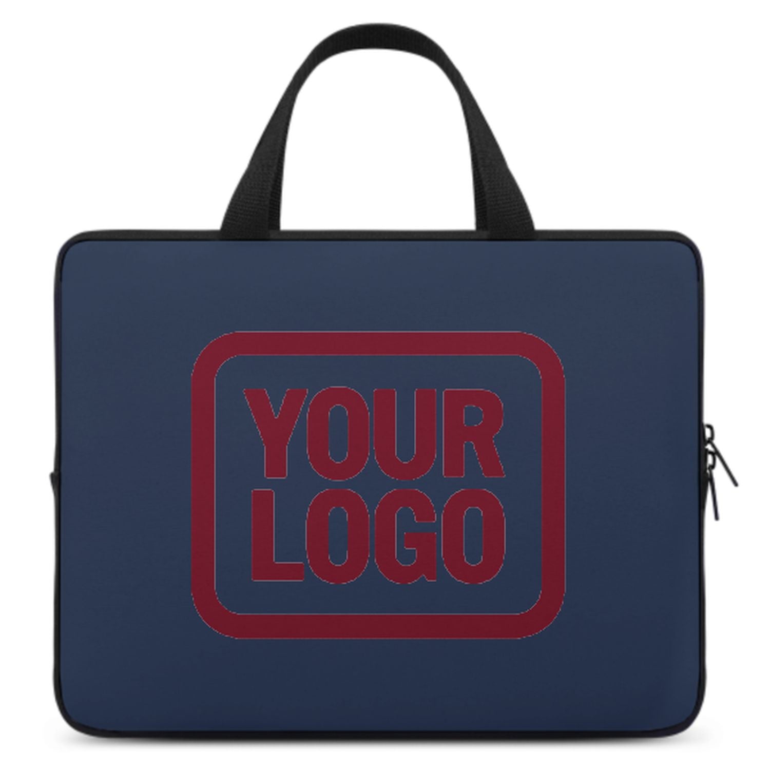 Maßgeschneidertes Marineblau Crimson Red Laptop Tasche
