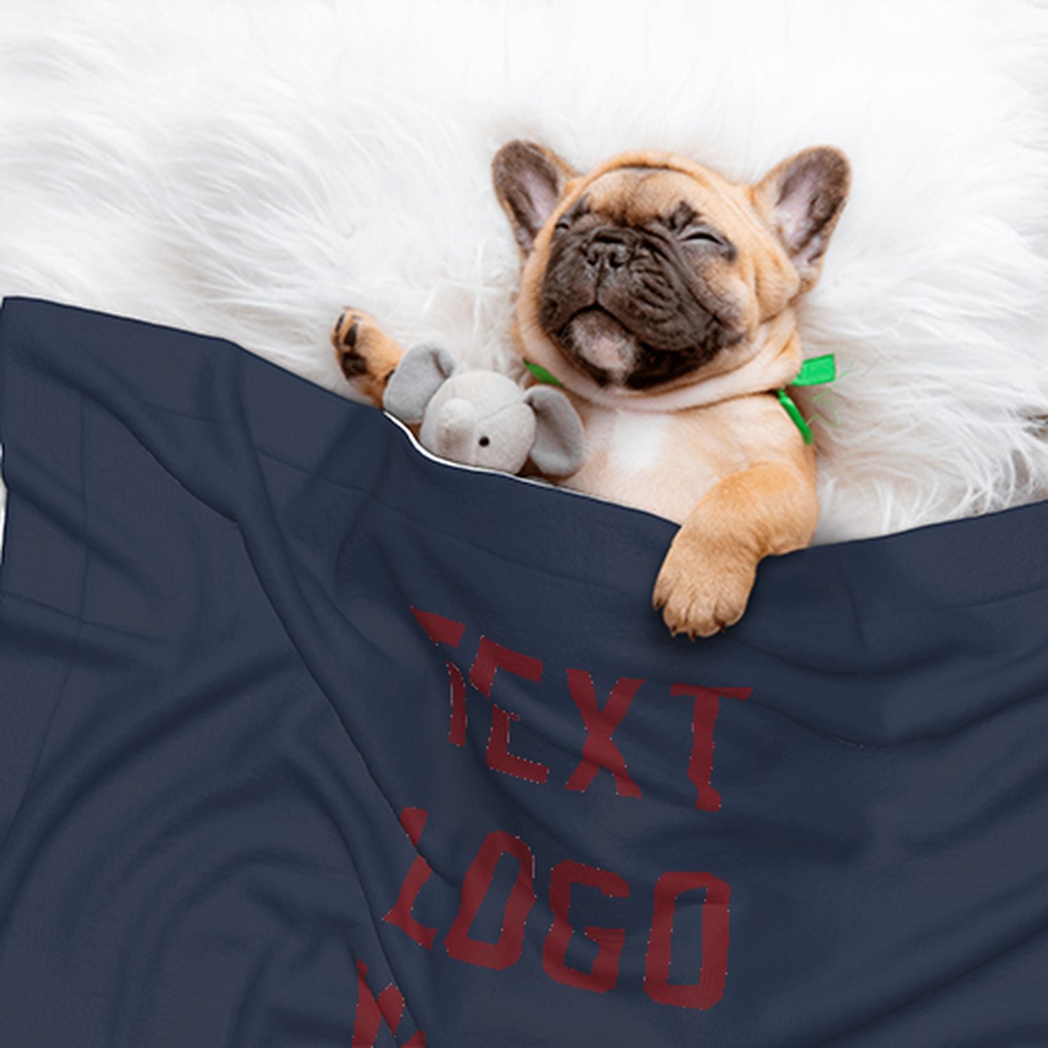 Coperta personalizzata per animali domestici blu navy e rosso cremisi