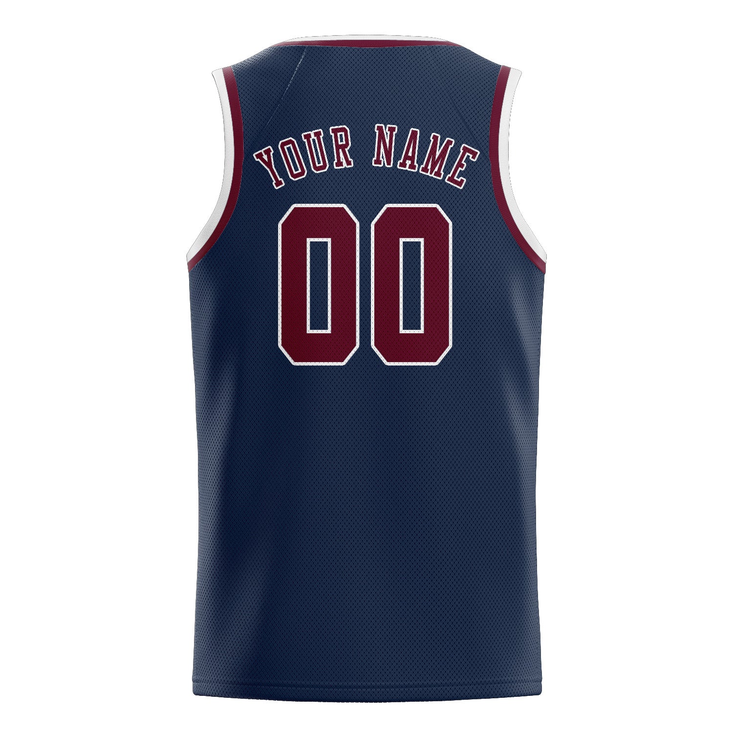Benutzerdefiniertes Professionelles Marineblau Karmesinrot Basketballtrikot