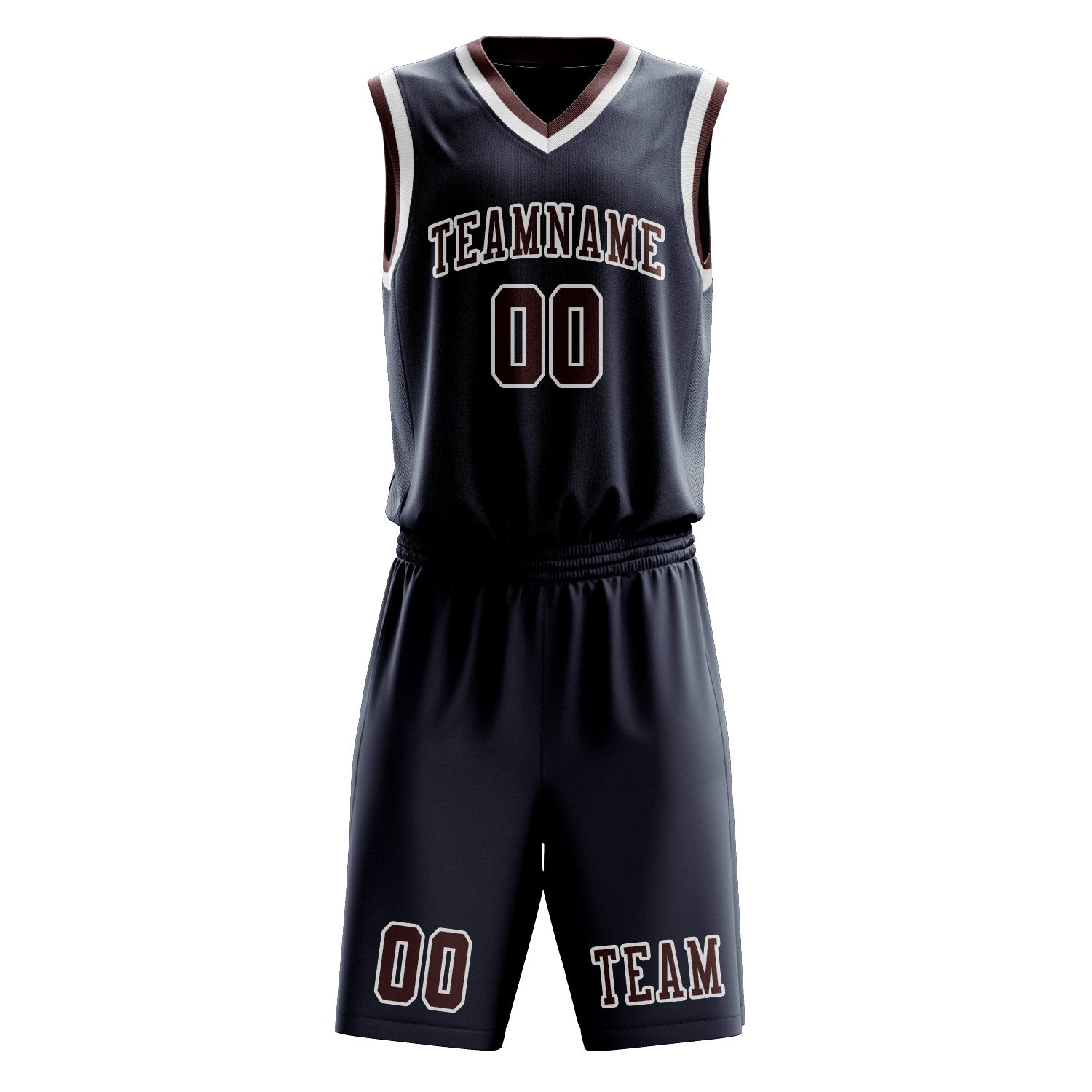Benutzerdefiniertes Professionelles Marineblau Karmesinrot Basketballtrikot-Set