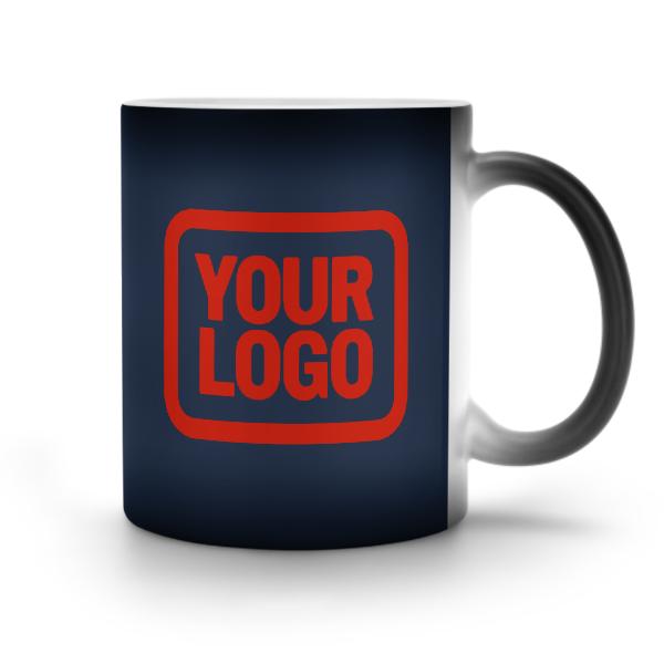 Tazza magica personalizzata blu navy arancione rossa