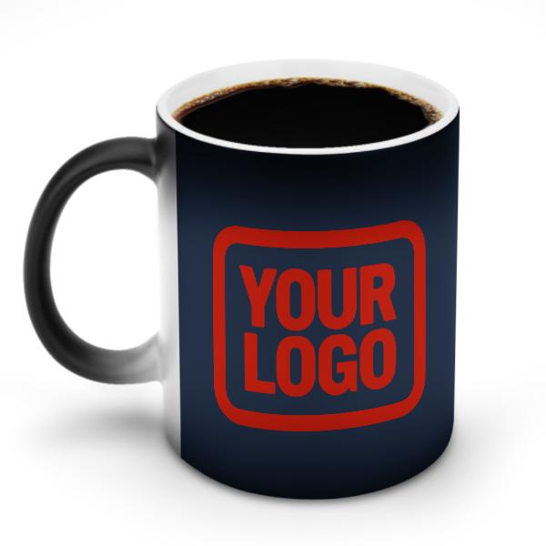 Tazza magica personalizzata blu navy arancione rossa