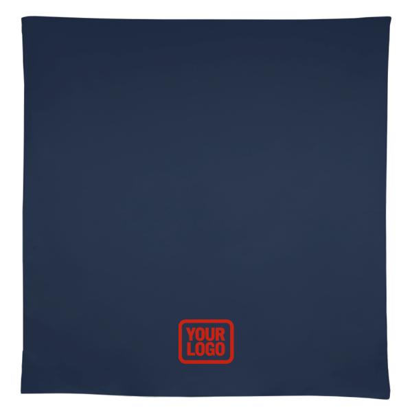 Tovaglia quadrata personalizzata blu navy corallo rosso