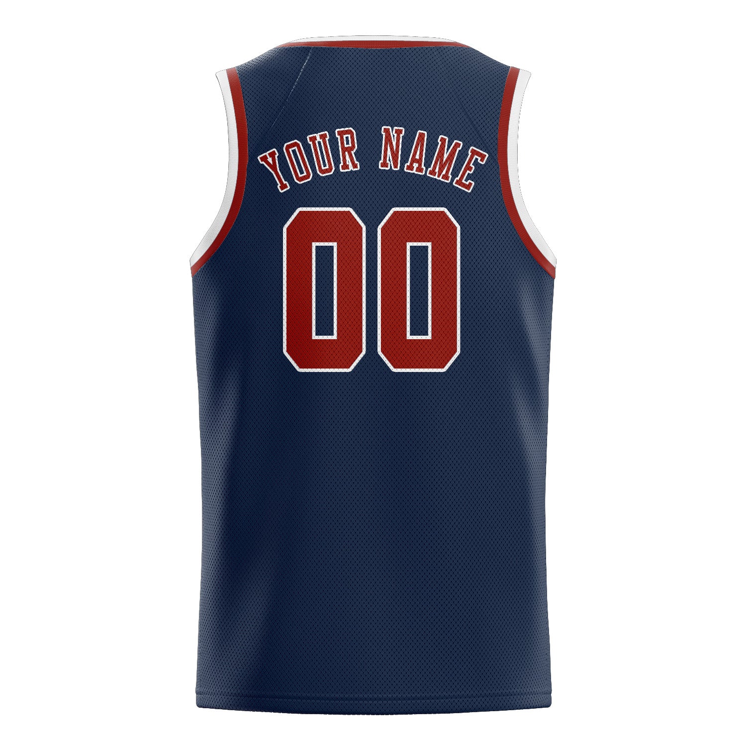 Benutzerdefiniertes Professionelles Marineblau Korallenrot Basketballtrikot