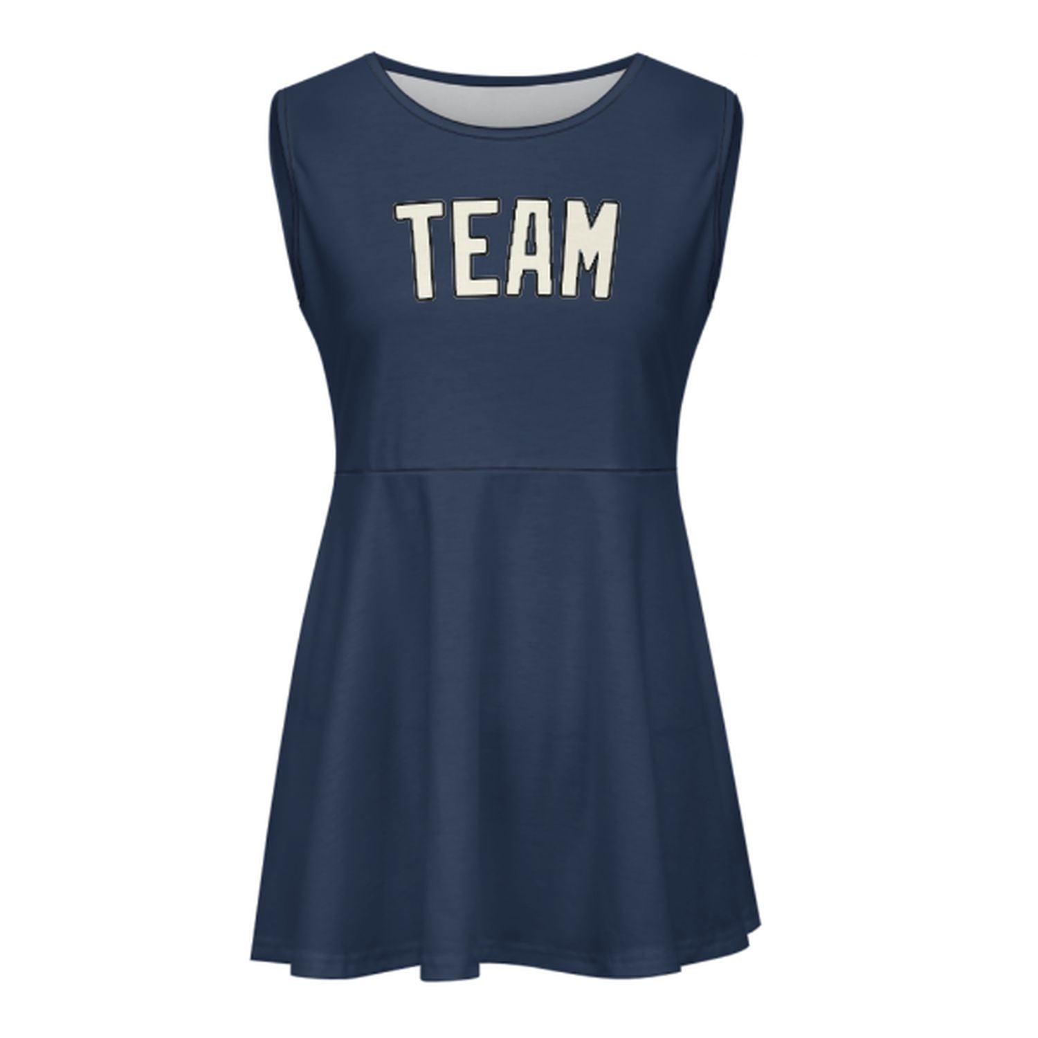 Maßgeschneidertes Marineblau Beige Cheerleader-Kleid